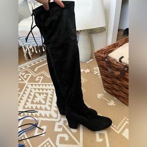 Black over the knee boots